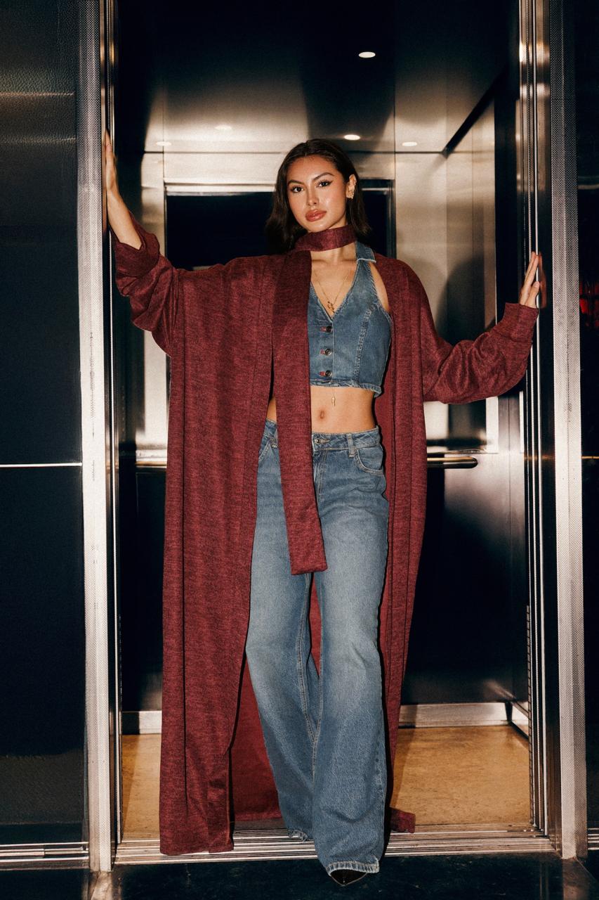 Warm Burgundy Winter Wrap